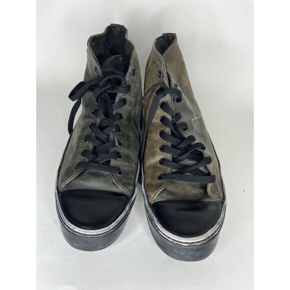 7 for all mankind Chukka Boots Men Size 11.5 Green Leather - Picture 10 of 14